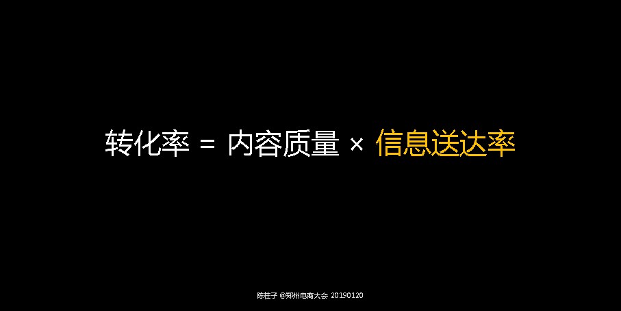 竖屏思维走进郑州电商大会-28：转化率=内容质量×信息送达率