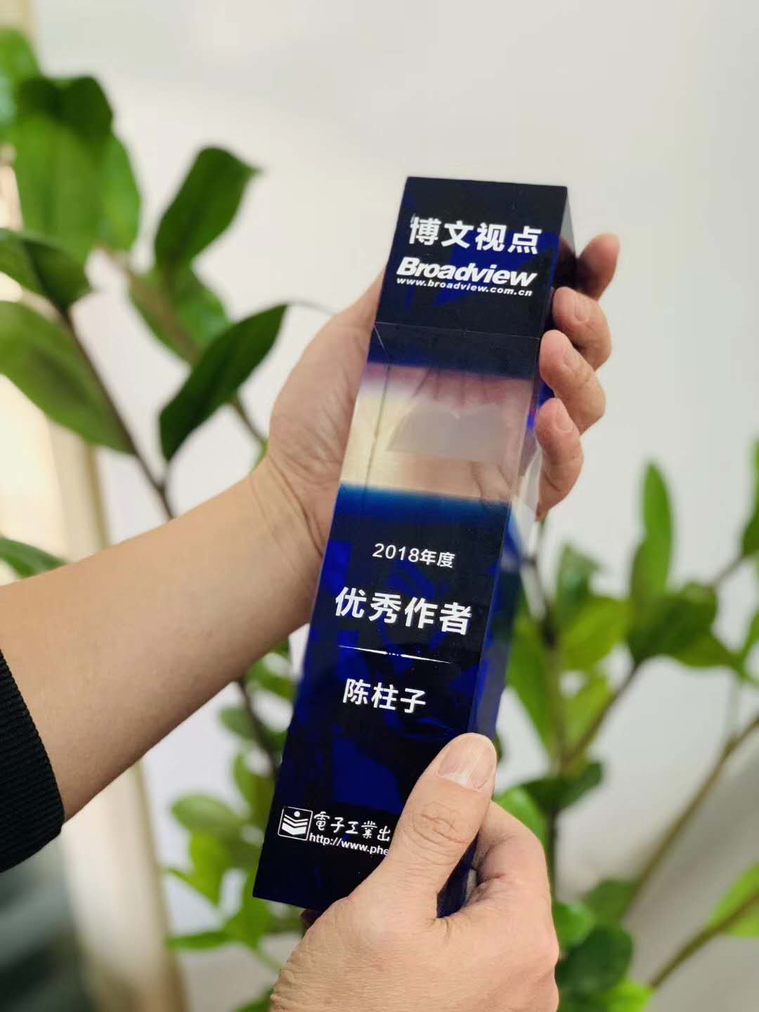 陈柱子被电子工业出版社博文视点评为2018年度优秀作者